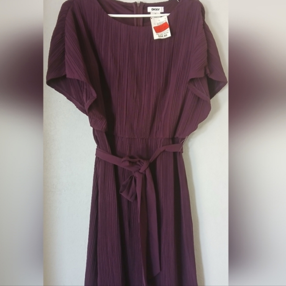 DKNY Deep Purple Midi Dress - Picture 4 of 4